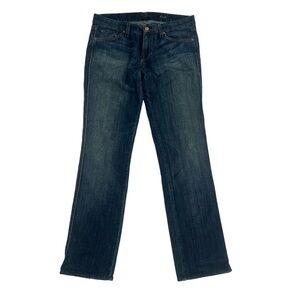 7 For All Mankind Kate Embellished Modern Straight Jeans Size 30 Women’s